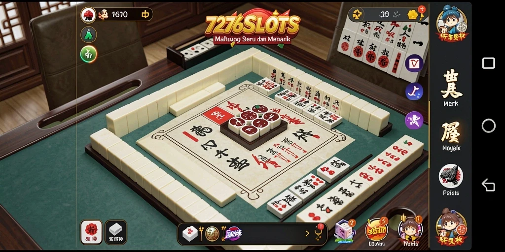 Screenshot utama 7276SLOTS menunjukkan gameplay Mahjong yang menarik.