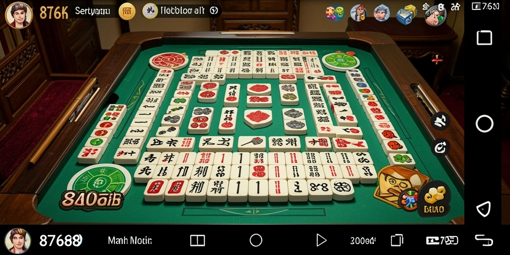 Tampilan gameplay Mahjong di 8768 yang penuh tantangan dan seru.