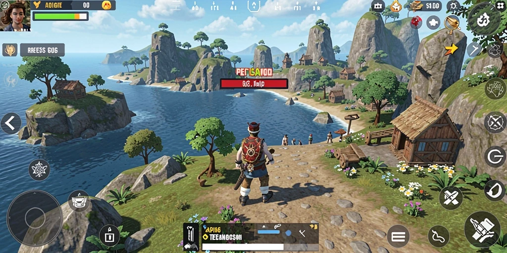 Tampilan gameplay menakjubkan di dunia terbuka API66.