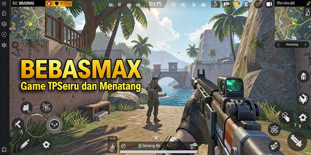 Tampilan layar gameplay BEBASMAX yang penuh aksi.
