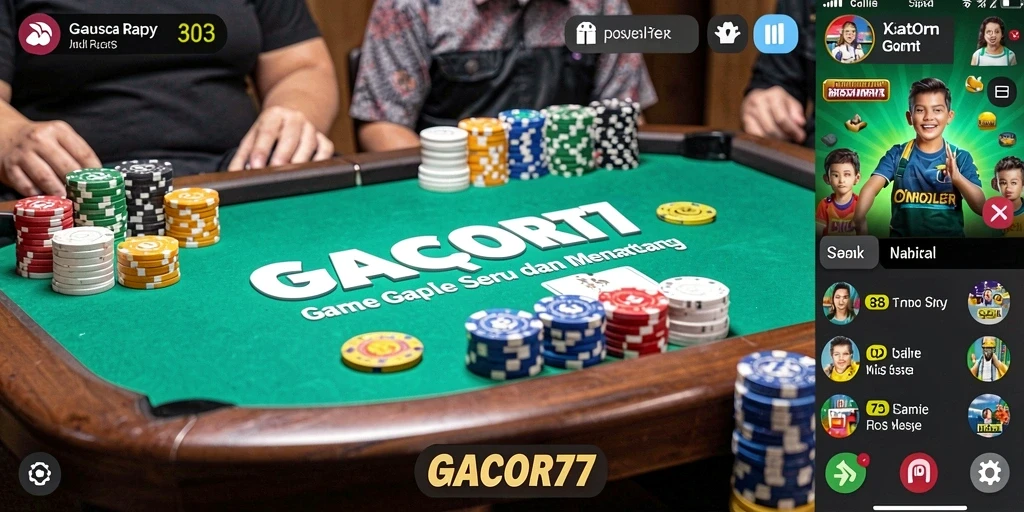 Tampilan menarik dari gameplay GACOR77 saat bermain Gaple.