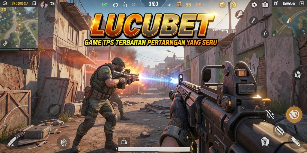 Screenshot menampilkan aksi seru dalam permainan LUCUBET TPS.