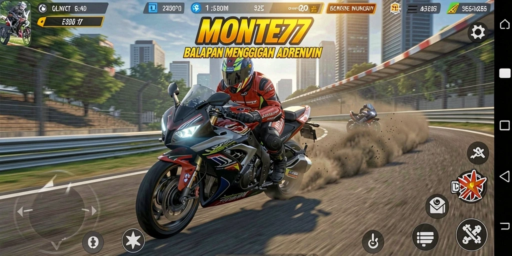 Gameplay seru balapan motor di MONTE77 dengan grafis menawan.