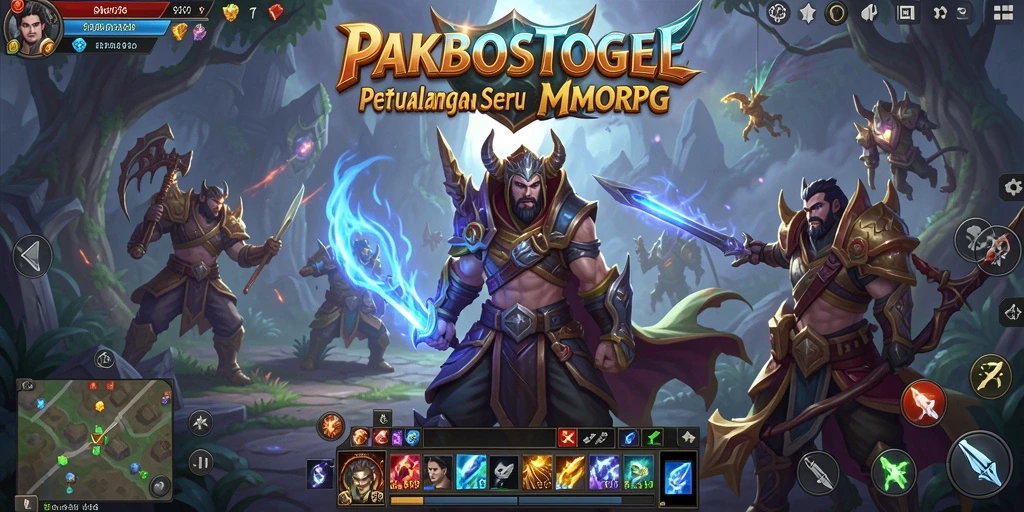 Screenshot utama PAKBOSTOGEL menampilkan aksi petualangan yang mendebarkan.