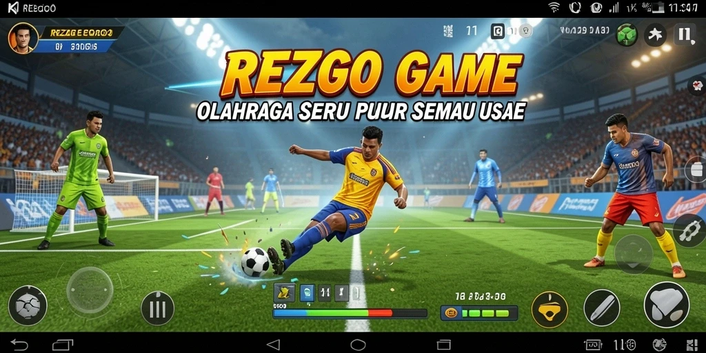 Tampilan screenshot utama REZEGO dengan aksi gameplay yang memukau.