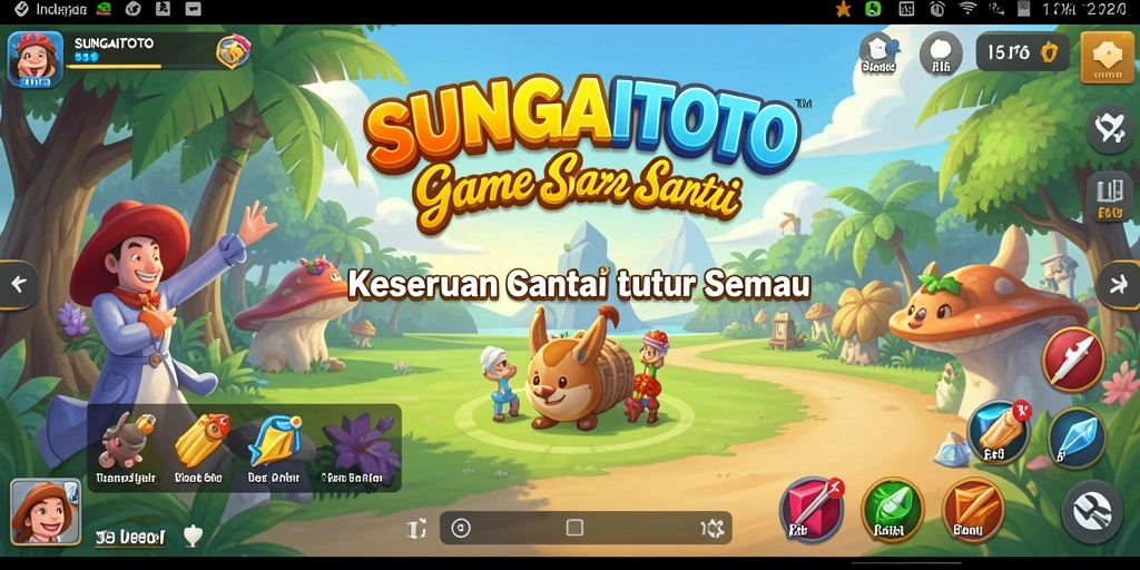 Screenshot gameplay SUNGAITOTO yang penuh warna dan menghibur.
