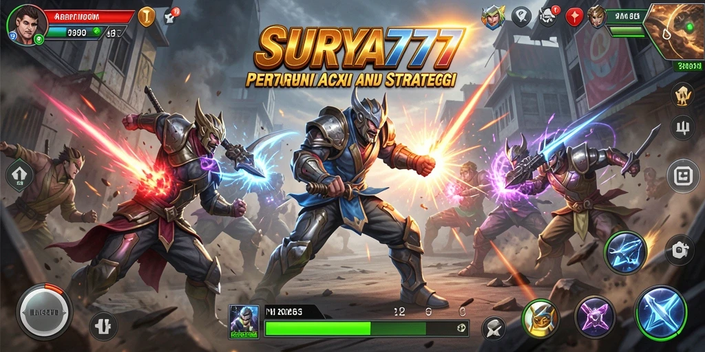 Menampilkan aksi bertarung yang mendebarkan dalam SURYA777.